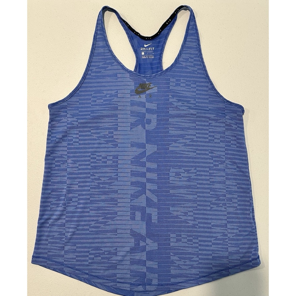 Nike Air Dri Fit Mesh‎ Racer Back Blue Tank Top Women's Large